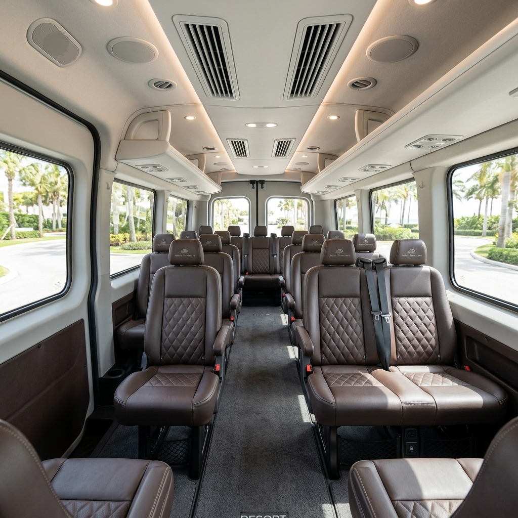Nội thất xe Ford Transit SAMSETBAY